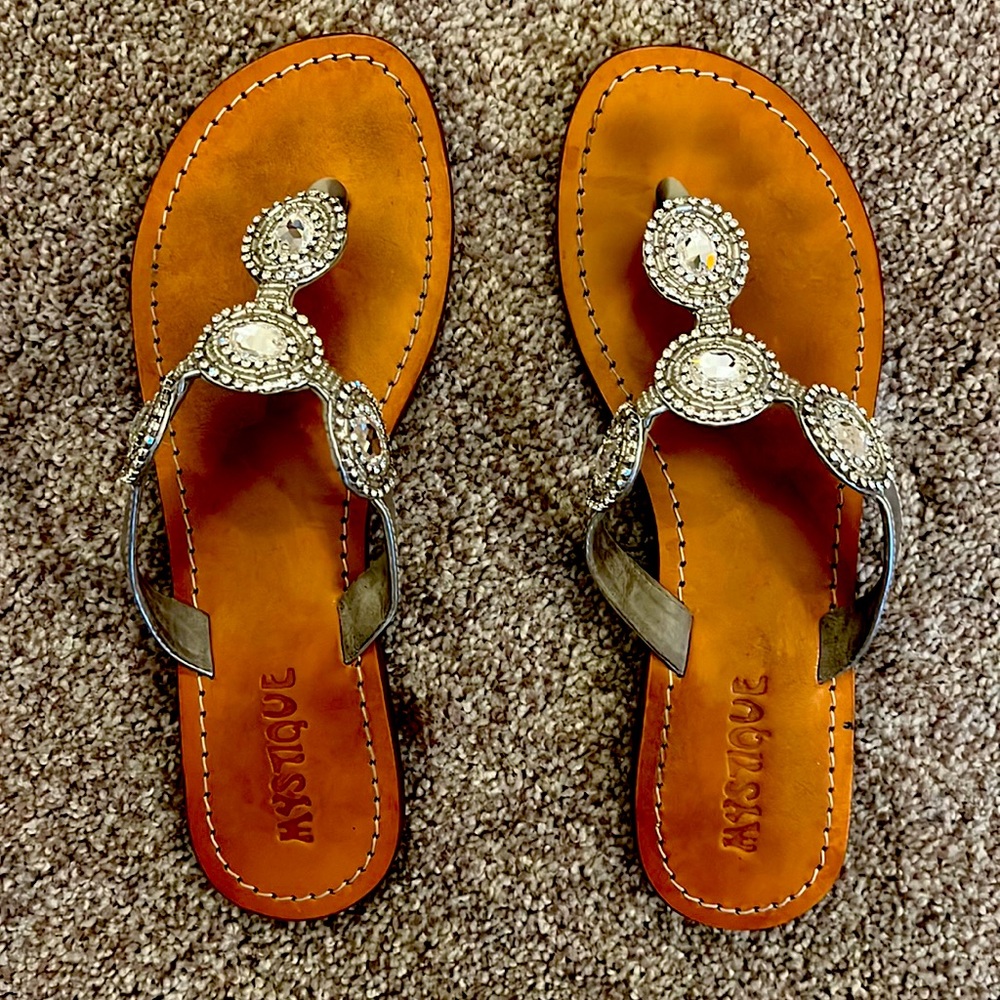 Mystique Sandals size 9 Swarovski Crystals